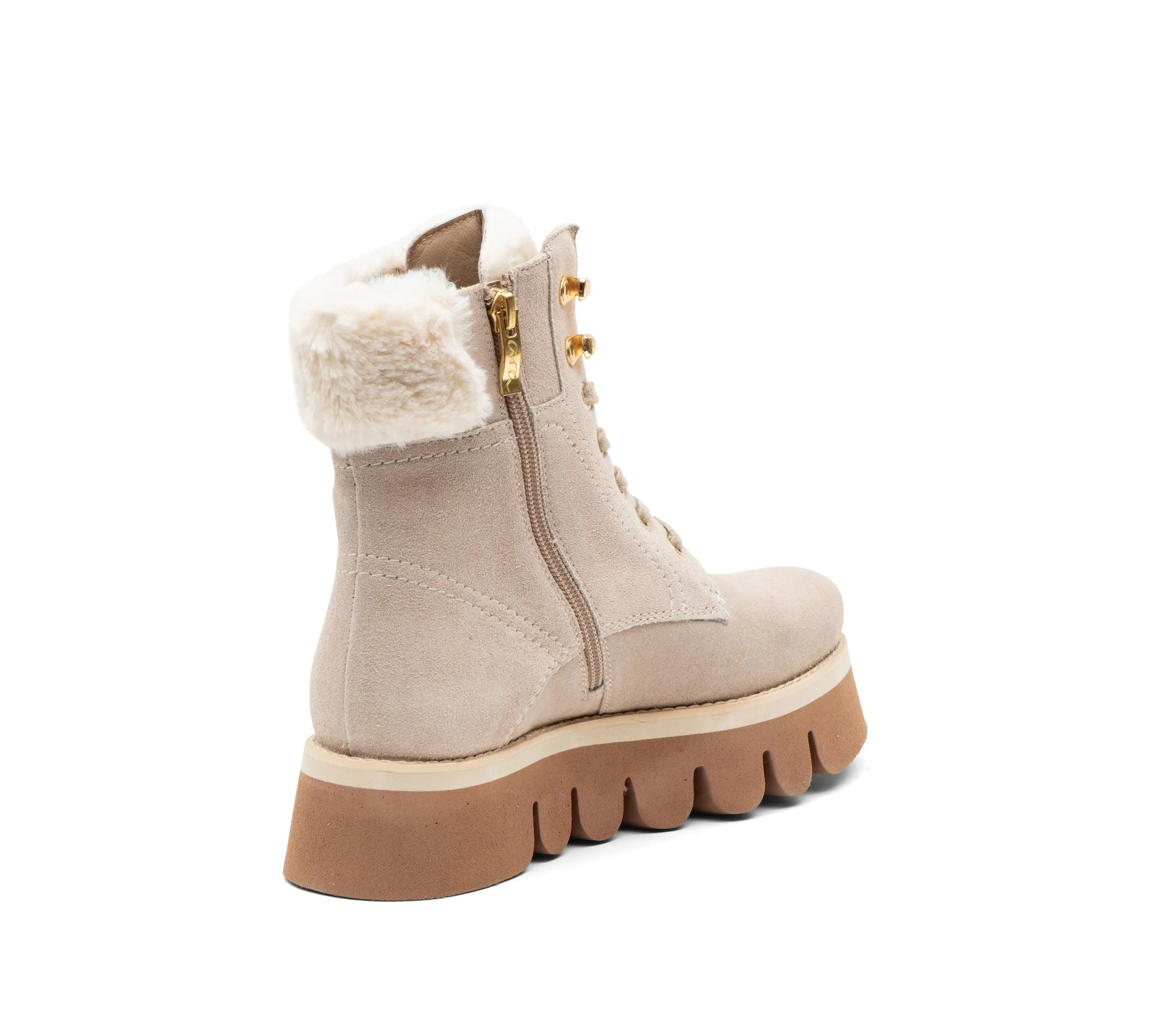 Vesta Women's Zip Faux Fur Bootie - Sand 08