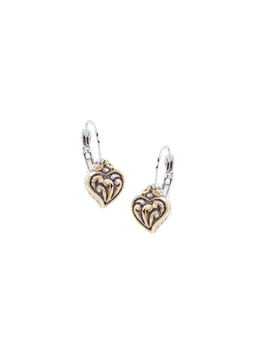 Viana Filigree Heart Small French Wire Earrings by John Medeiros