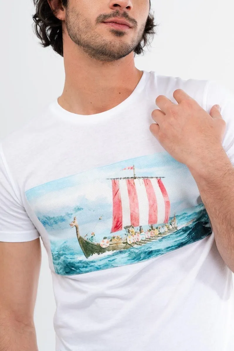 viking boat t-shirt