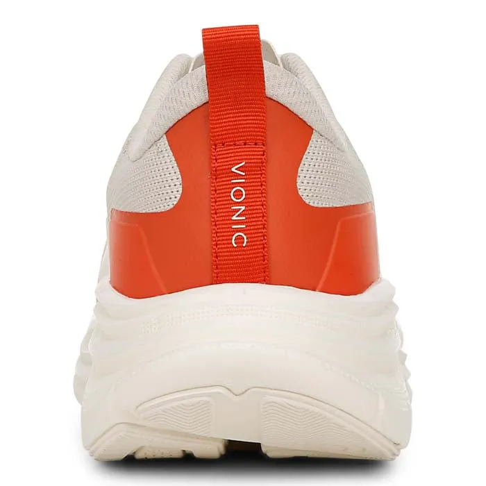 Womens Vionic Walk Max in Cream/Tangerine Tango