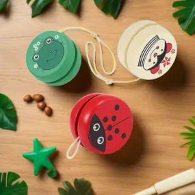 Wooden YOYO Spinner Toy -3 Piece(Random colour and design will be send)