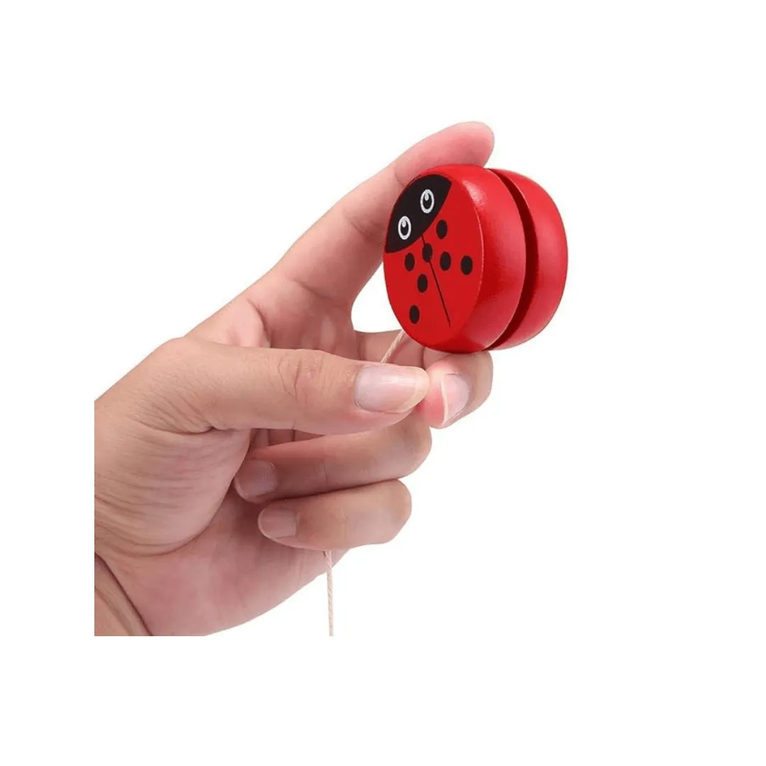 Wooden YOYO Spinner Toy -3 Piece(Random colour and design will be send)