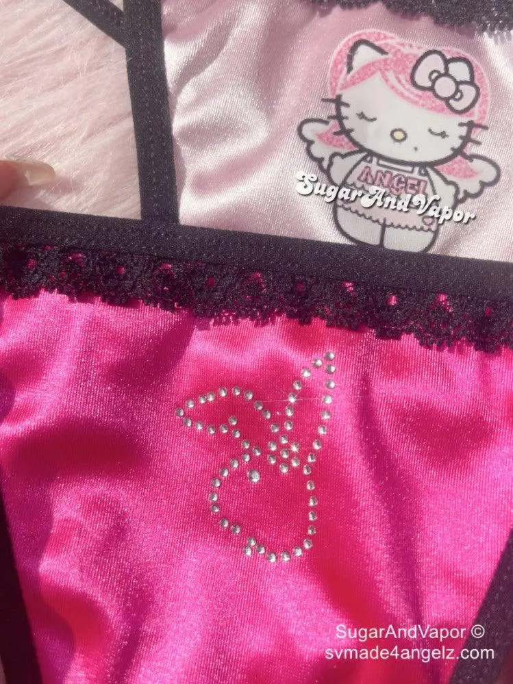 Y2K Kawaii Kitten Thong Panty