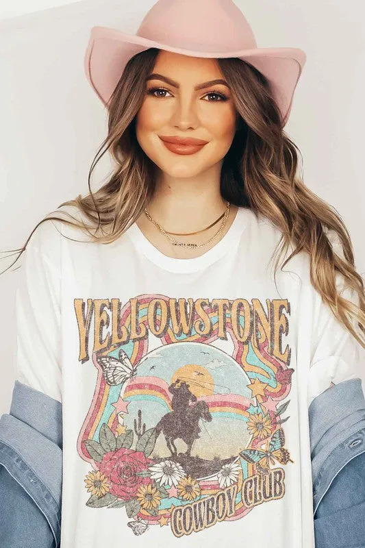 YELLOWSTONE COWBOY CLUB GRAPHIC TEE