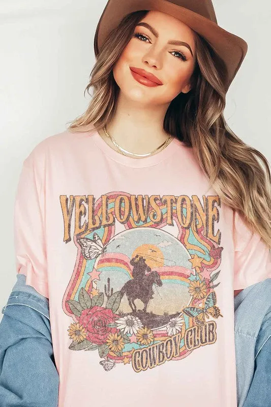 YELLOWSTONE COWBOY CLUB GRAPHIC TEE