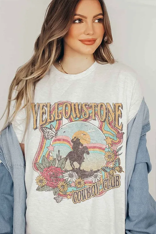 YELLOWSTONE COWBOY CLUB GRAPHIC TEE